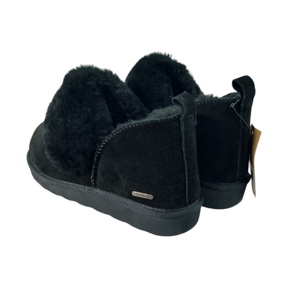 PAMIR Suede Shearling Ankle Booties Women's Size 9 Black Indoor Outdoor Boots - Picture 8 of 13